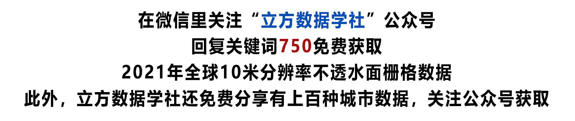 【免费数据】2021年全球10米分辨率不透水面栅格数据