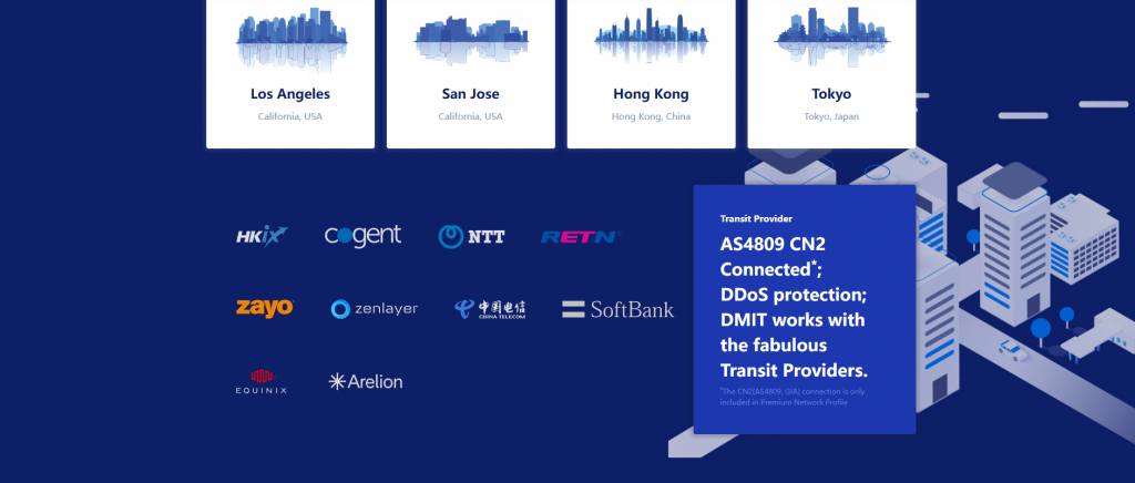 DMIT：美国洛杉矶三网CMIN2回程，.9/年-1核心/1GB/10G SSD/800GB流量/1Gbps带宽